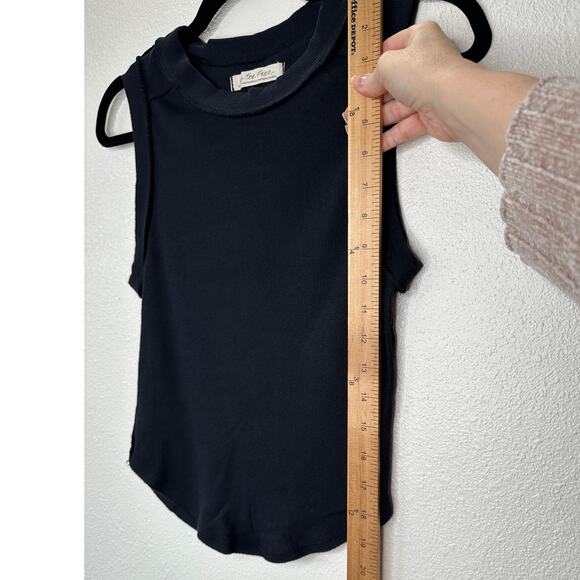 We The Free Black Round Neck Sleeveless Kate Shirt Ribbed Tank Top S - Picture 14 of 14